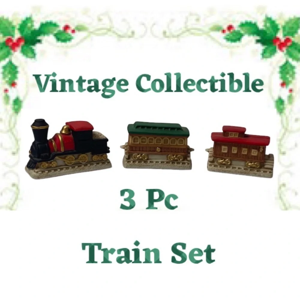 Vintage Train Homco Home Interior Collectors Christmas Ornaments Gift Decoration